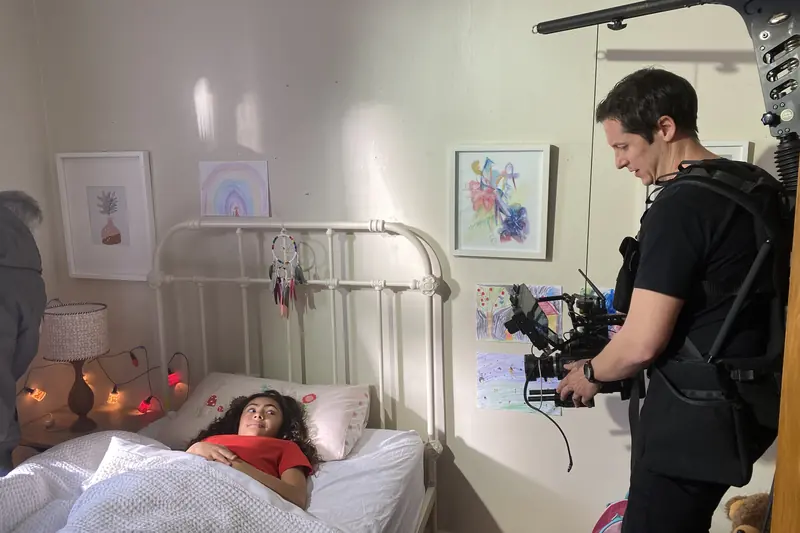 Filming a scene for Colgate